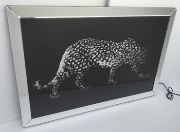 Tiger Bilde m/Led belysning