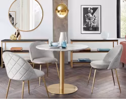 Medina Spisebord 90cm x 90cm Marmor effekt