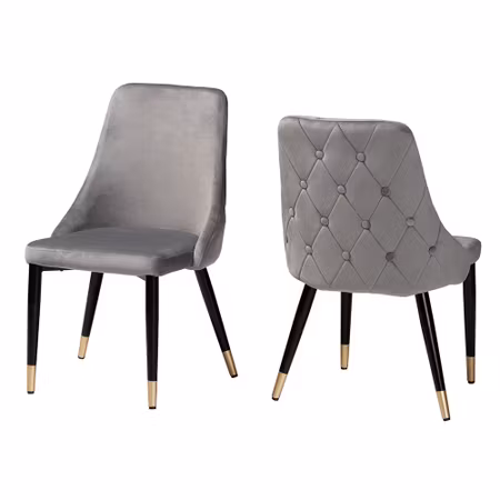 Valera Spisestol Grå Velour
