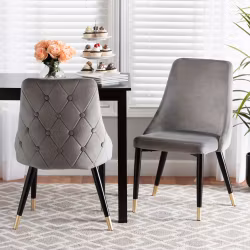 Valera Spisestol Grå Velour