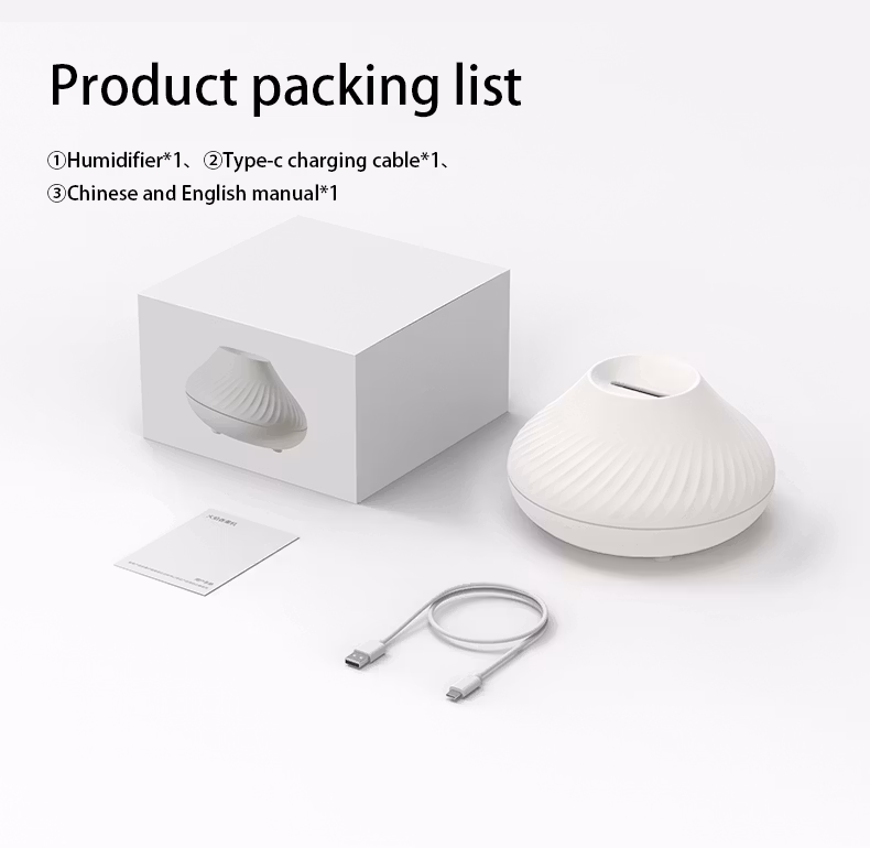 Flamme Aromadiffuser - Luftfukter med LED-lys