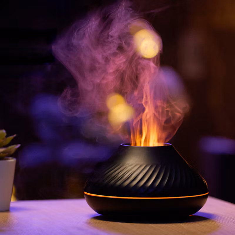 Flamme Aromadiffuser - Luftfukter med LED-lys