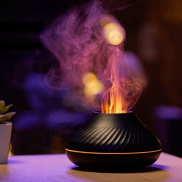 Flamme Aromadiffuser - Luftfukter med LED-lys