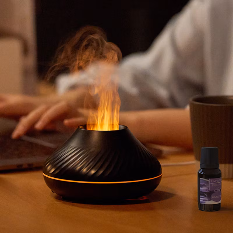 Flamme Aromadiffuser - Luftfukter med LED-lys