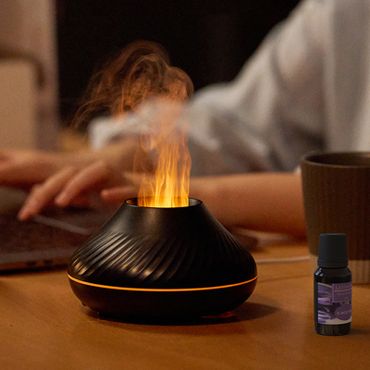 Flamme Aromadiffuser - Luftfukter med LED-lys