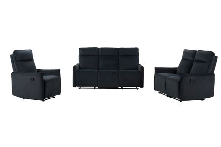 Dream Reclinersofa 3 + 2 + 1 Sett - Svart