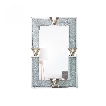 LV-formet designer Speil med LED-lys og diamanter - 120cm