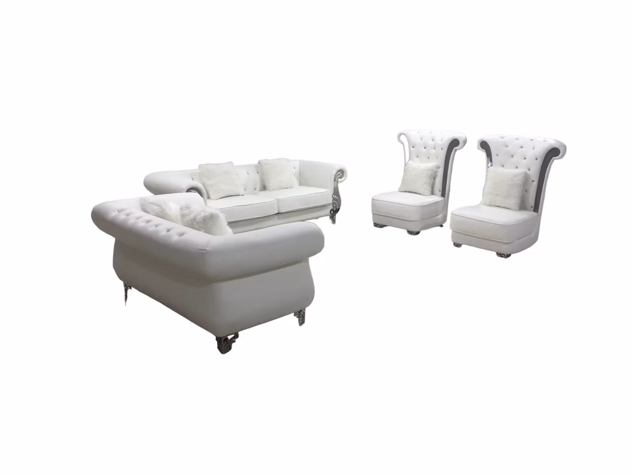 Flora Sofagruppe 3 + 2 + 1 + 1 - Ekte skinn