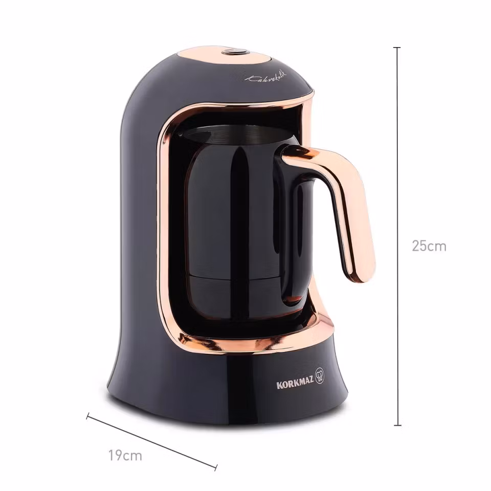Korkmaz A860-09 Kaffemaskin – Svart/Rose/Gull