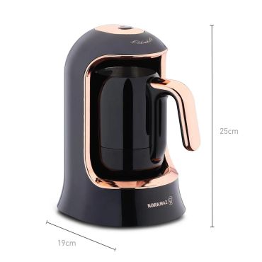 Korkmaz A860-09 Kaffemaskin – Svart/Rose/Gull