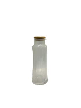 Bavary Rillet Glasskaraffel med Babmuslokk - 1,15L