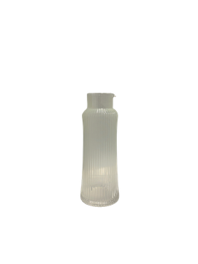Bavary Rillet Glasskaraffel med Babmuslokk - 1,15L