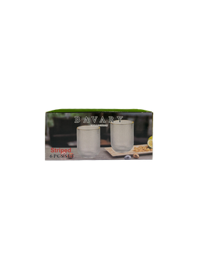 6stk. Drikkeglass i stripete design 30 cl