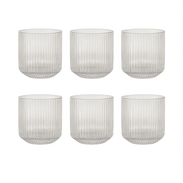 6stk. Drikkeglass i stripete design 30 cl