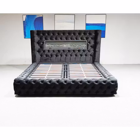 Chesterfield flame 160x200 - Sengeramme med oppbevaring