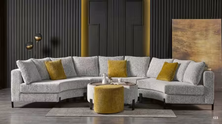 C Moon Sofa - lysegrå boucle