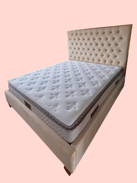 Monaco Sengeramme - 160x200cm - Svart og Beige