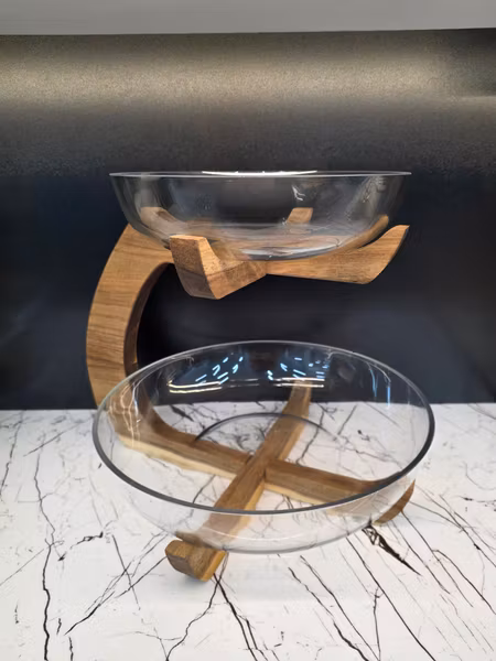 Pure serve Serveringsfat - Glass & tre