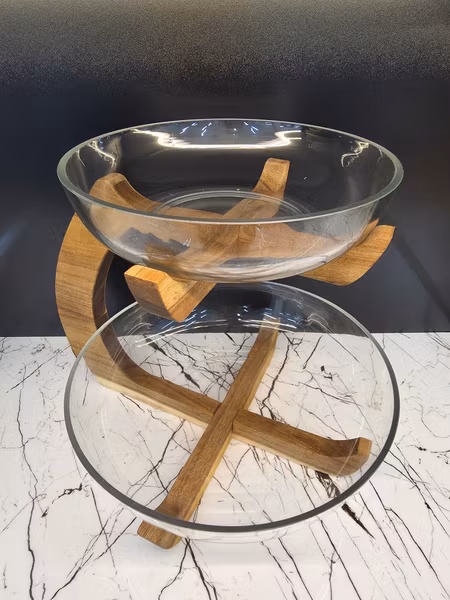 Pure serve Serveringsfat - Glass & tre
