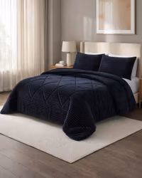 Sengesett i 3 deler - Stripe Antrasitt