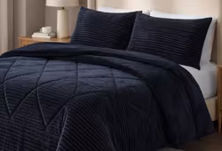 Sengesett i 3 deler - Stripe Antrasitt