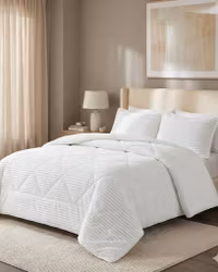 Sengesett i 3 deler - Stripe Hvit