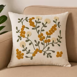 Putetrekk 45x45 - Botanic Krem