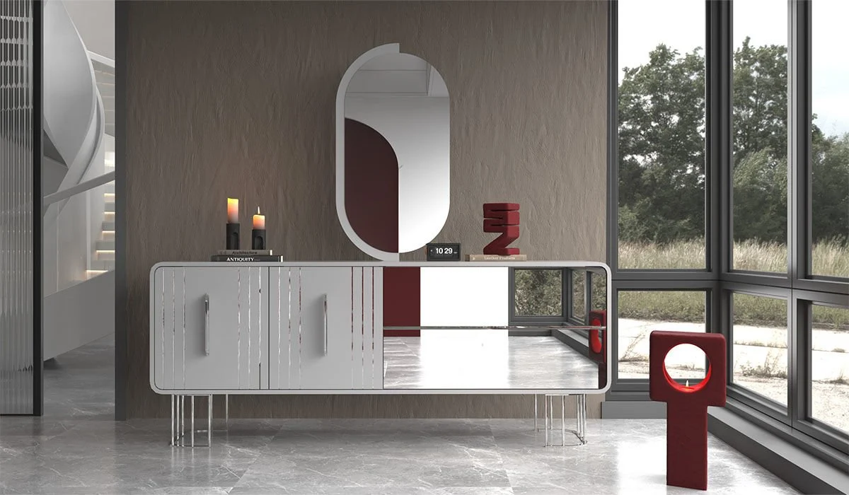 Veyron Konsollbord & Speil - Grå