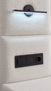 Elysium - Krem-Boucle 160x200cm - Dobbeltseng inkl. Hodegavl