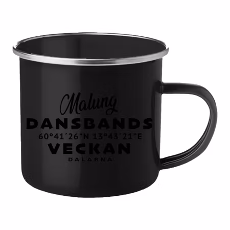 Emaljmugg Svart