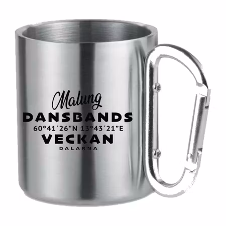 Stålmugg med karbinhake