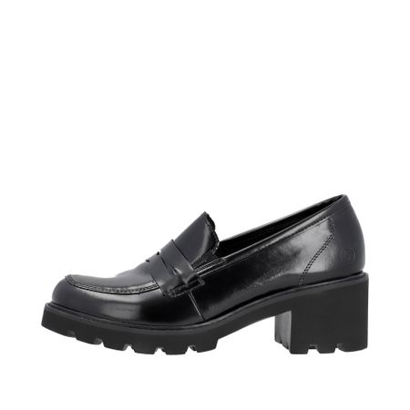 Svart Loafer Med Klack Remonte