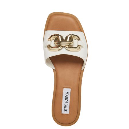 Vit läder Sandal Steve Madden Gene