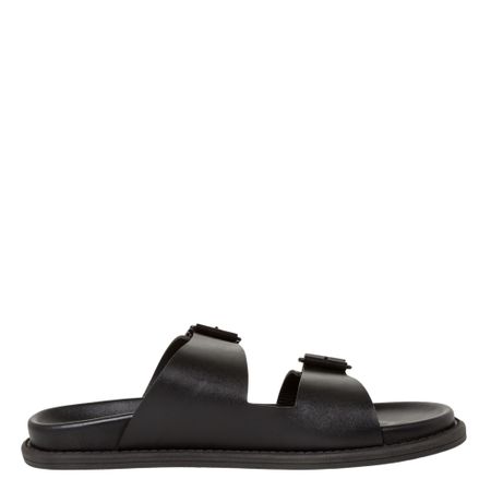 Helsvart Lädersandal