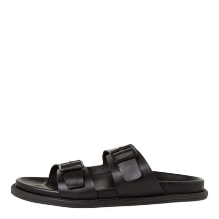 Helsvart Lädersandal
