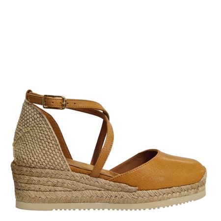 Espadrillo Kilklack Av Naturligt Läder