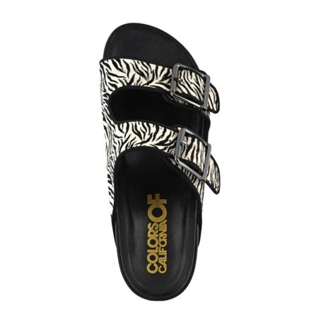 Zebra Sandal med Dubbla Band