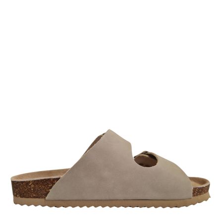 Taupe Sandal Med Färgade Spännen