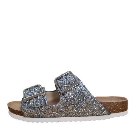 Silver Glittrig Sandal