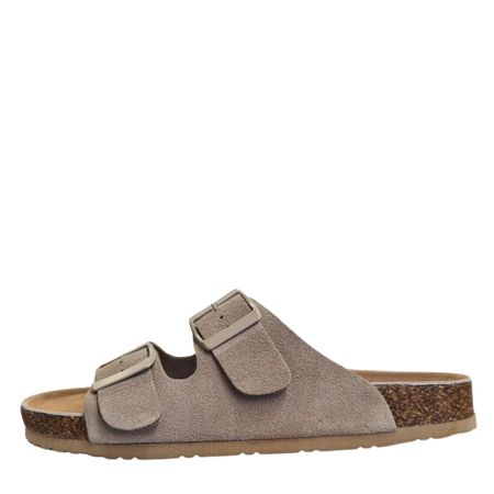 Taupe Sandal Med Matchande Spännen