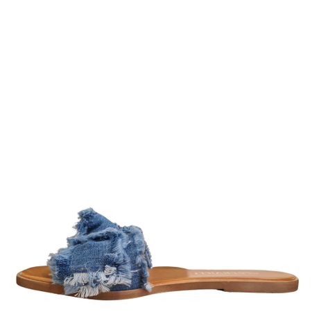 Alberville Jeans Sandal Med Rosett