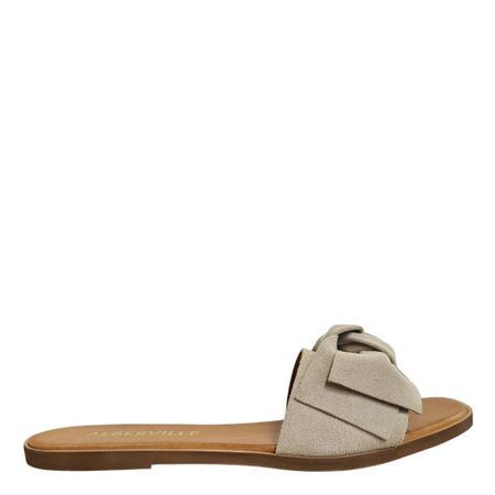 Alberville Beige Sandal Med Rosett
