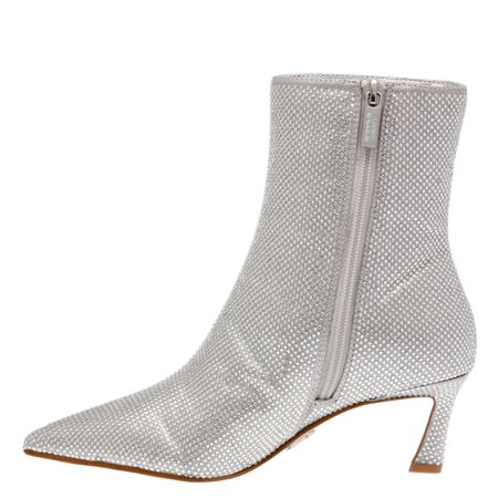 Steve Madden Lulah-R högklackad Boot i Silver med Kristallstenar
