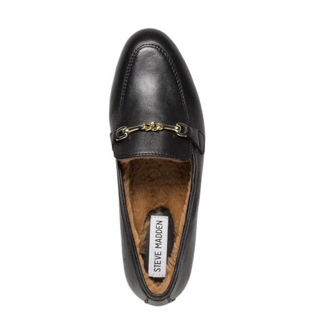 Steve Madden Catareena-F Svart Damloafer med Gulddetalj