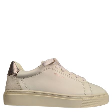 Krämvit sneaker i läder med roségulddetaljer från GANT