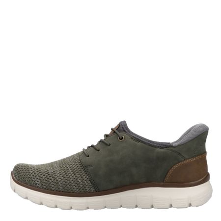 Lätt och rymlig grön herrsneaker med Ready-to-go-design – Rieker
