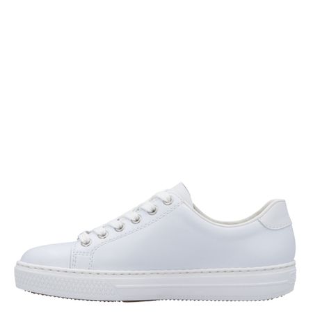 Vit damsneaker med dragkedja & antistress-sula – Rieker