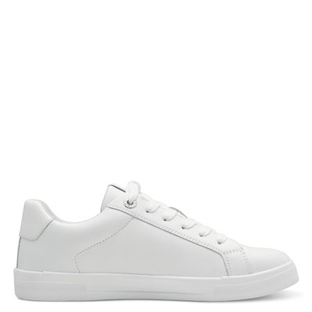 Klassisk vit lädersneaker med extra komfort – Tamaris