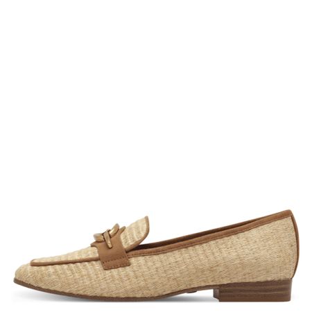 Naturinspirerad loafer i läder och textil – Tamaris