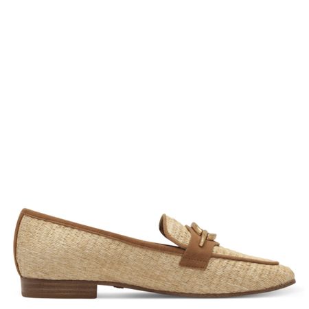 Naturinspirerad loafer i läder och textil – Tamaris